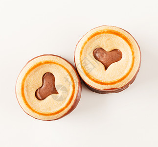 心脏曲心饼干 情人节 卡路里 弓 礼物 甜的 小吃 育肥图片