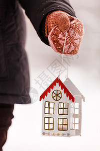 灯笼在手中 季节性的 雪 圣诞节 手套 仪式 快活的 晚上图片