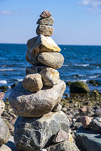 石头塔 海 假期 和谐 水 自然 石塔 日落图片