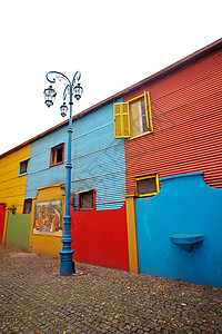 布宜诺斯艾利斯La Boca的多彩建筑 阿根廷阿根廷 场景 街道图片