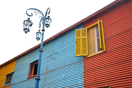 布宜诺斯艾利斯La Boca的多彩建筑 阿根廷阿根廷 镇 探戈图片