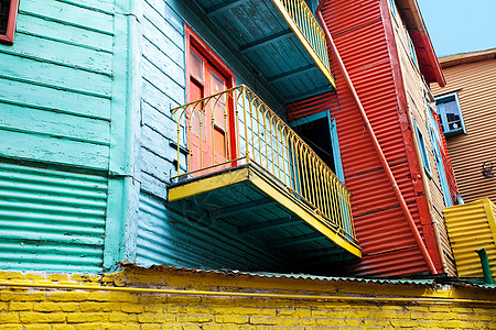 布宜诺斯艾利斯La Boca的多彩建筑 阿根廷阿根廷 房屋 拉丁图片