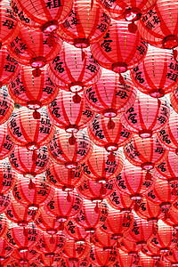 红色灯笼 墙 中国 东方 日本人 佛教 寺庙 假期图片