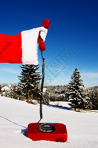 圣诞节 自然 山 十二月 礼物 冬天 蓝色的 圣诞老人 绳索图片