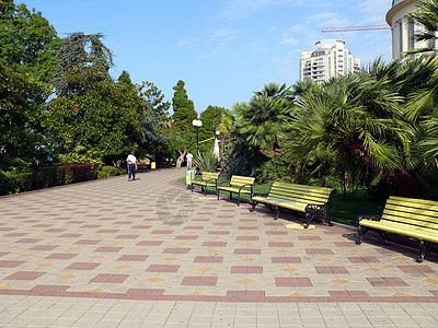 行人银行 — 索契 城市 俄罗斯 蓝色的 旅游 海 云图片