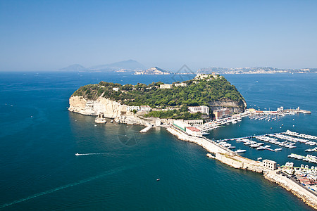 那不勒斯湾 波浪 房屋 夏天 旅行 风景 欧洲 船 村庄图片