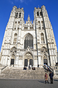 布鲁塞尔圣迈克尔和圣古杜拉教堂 首都 罗马天主教 欧洲图片
