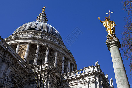 伦敦圣保罗圣保罗大教堂和圣保罗神像 崇拜 克里斯托弗·雷恩图片