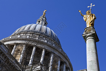 伦敦圣保罗圣保罗大教堂和圣保罗神像 行会 伦敦市图片