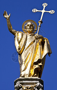 伦敦圣保罗大教堂圣保罗女神像 英语 巴洛克风格 柱子图片