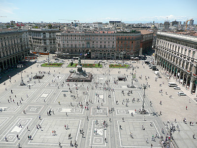 意大利米兰大教堂Duomo广场空中视图图片