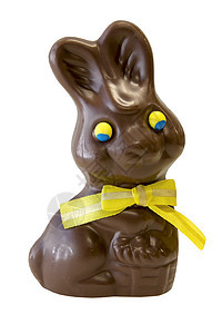 巧克力复活节兔子和弓图片