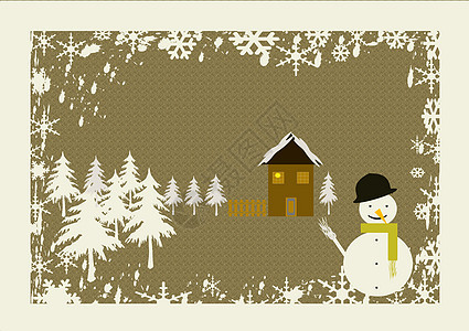 圣诞卡 假期 松树 树 新年 卡片 球 聚会背景图片