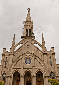 大教堂 塔 特雷斯阿罗约斯 老的 宗教建筑 公教主义 历史性 水泥 城市纪念碑图片