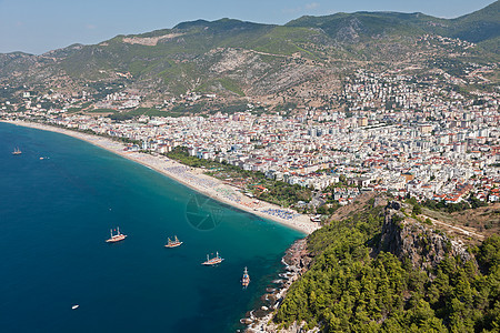 土耳其Cleopatra沙滩度假胜地 山图片