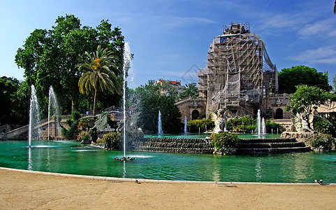 巴塞罗那市中心Ciutadell公园 不喷泉与重建图片