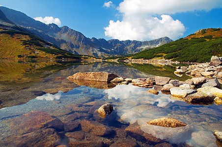 山脉地貌 场地 天气 高的 假期 蓝色的 波兰 水图片