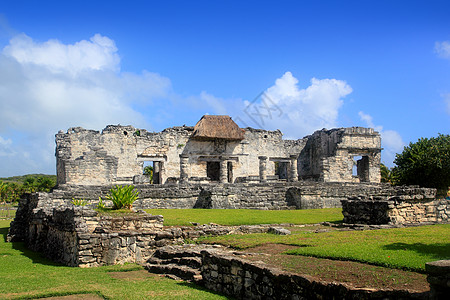 古代图鲁姆玛雅废墟 墨西哥金塔纳罗奥 古董图片