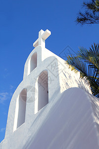 墨西哥白人教堂拱门 宗教 教会 屋顶 建筑 钟图片