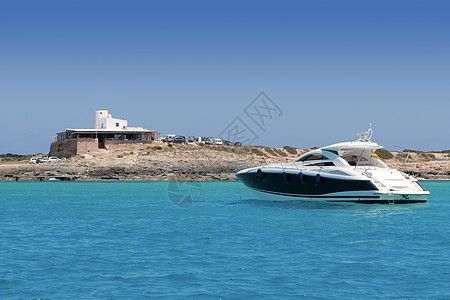 来自海景的伊利塔盐风车Formentera 地中海 海岸线图片