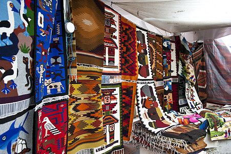 奥塔瓦洛多彩色土著市场 历史 店铺 旅行 文化 尔图片