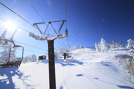 滑雪运行 冬天 季节 假期 东北地区 岩手县 阳光 粉雪图片