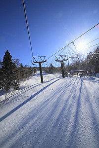滑雪运行 季节 日本 雪原 冰 岩手县 自然图片