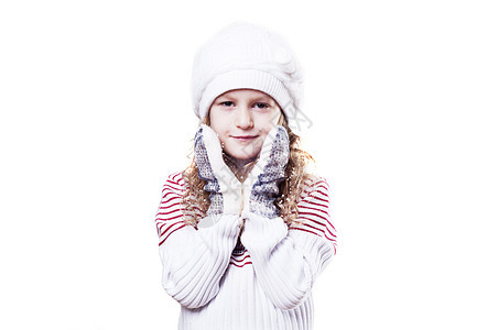 冬季女童 脸颊 女士 寒冷的 羽毛 时尚 幻想图片