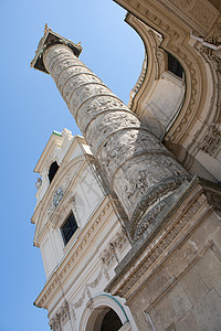 维也纳圣查尔斯教堂 柱子 祷告 城市 教会 建筑学 大教堂图片
