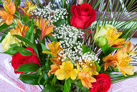 婚礼花束 自然 花朵 庆祝 假期 礼物 玫瑰图片