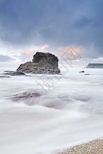康沃尔·暮光海景 英国波尔泽亚特 悬崖 孤独图片