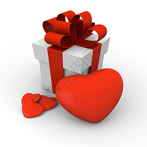 带有红心的情人节礼物盒 爱 零售 浪漫 纸盒 念日图片