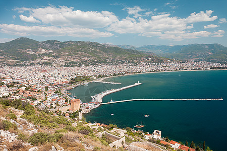 土耳其东海岸海滩度假胜地Alanya 夏天图片