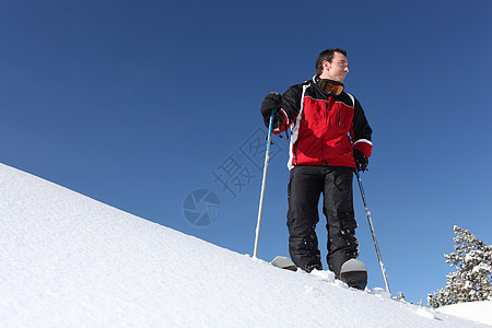 单滑雪者图片