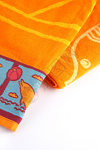 橙色沙滩毛巾图片
