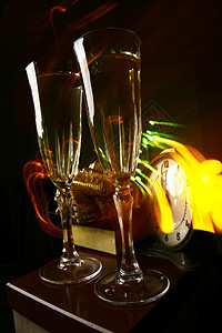 节日贺卡 香槟酒 派对 饮料 水晶 瓶子 庆祝 爱 乐趣图片