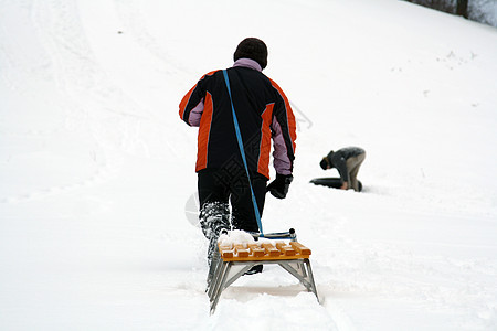 拖动滑雪板图片