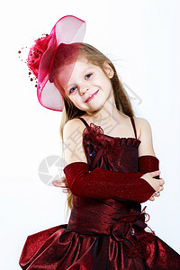 穿漂亮裙子的小女孩 咖啡店 东方 庆祝 糖果 公主 童年图片
