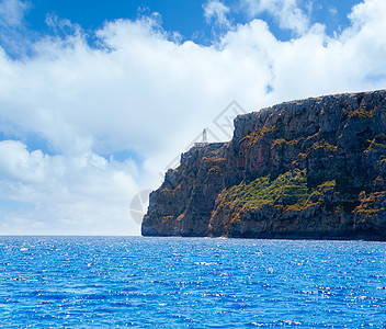 灯塔海景 美丽的 海洋 地标 海岸 里群岛 地中海 莫拉图片