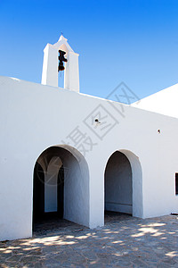 伊维萨圣艾格尼丝德科罗纳伊内斯白色教堂 门图片