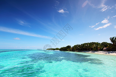 热带热带岛屿 阳光 海景 天空 海 海浪图片
