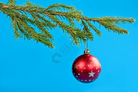 Fir 树枝和圣诞舞会图片