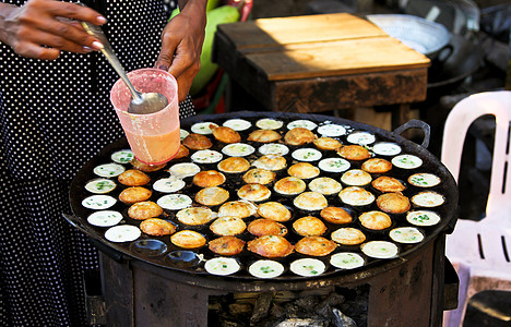 缅甸甜点 糯米粉 种子 旅行 卡仕达酱 牛奶 面团 棕榈 面粉图片