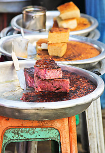 缅甸甜点 甜的 布丁 小吃 棕榈 糯米饭 黄豆 芝麻 肉豆蔻图片