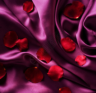 红丝绸和玫瑰粉 投标 热情 紫色 假期 折叠 情人节背景图片