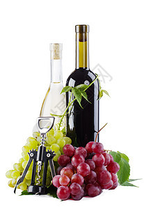红酒和白酒 再加上葡萄 产品 酒精 场景 古典 叶子图片
