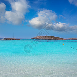 伊比萨附近Formentera的伊列塔 小女孩图片