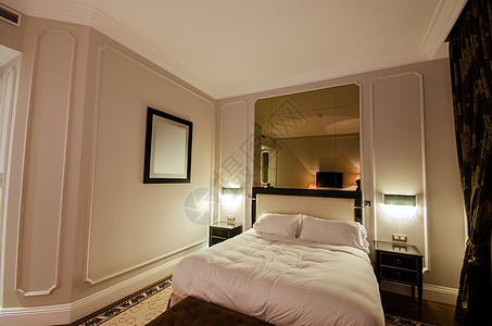 现代会议室内部 睡眠 房间 舒适 住宅 装饰风格 休息 床图片