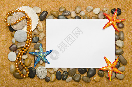 沙滩上的空白信息 海滩 星星 旅行 假期 生活 自然图片