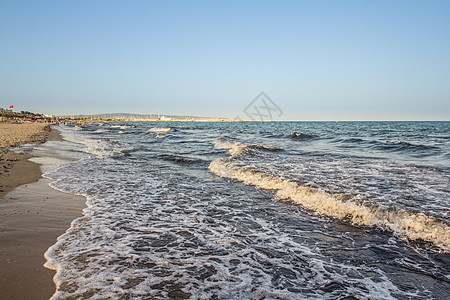 突尼斯Hammmammet海滩 天空 海浪图片